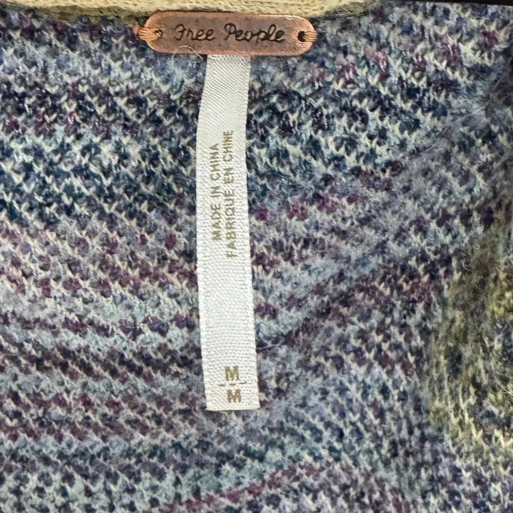 Free People After the Storm Hooded Long Open Face Cardigan Sz M - Picture 6 of 6